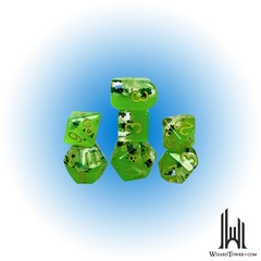 SET OF 7 DICE: LIT LEPRECHAUN